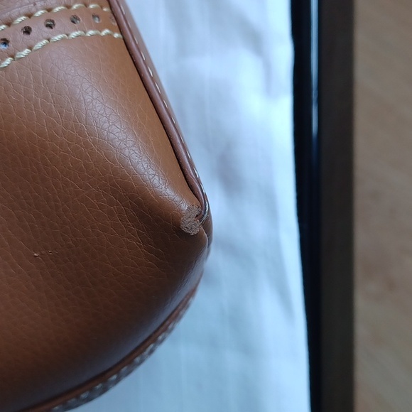 Chaps Rafia & Faux Leather Shoulder Bag - Picture 11 of 16